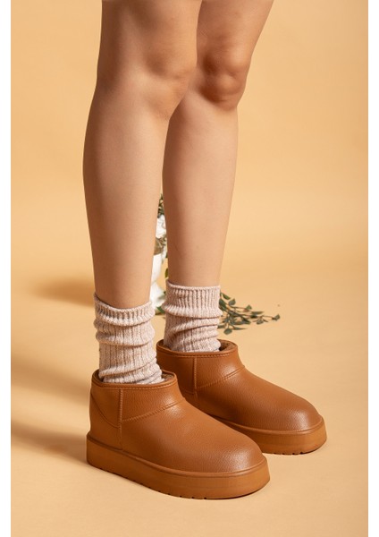 Kadın Su Geçirmez Kürklü Soğuk Havaya Dayanıklı Kaymaz Eva Taban Yağmur ve Kışlık Bot