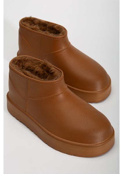 Kadın Su Geçirmez Kürklü Soğuk Havaya Dayanıklı Kaymaz Eva Taban Yağmur ve Kışlık Bot