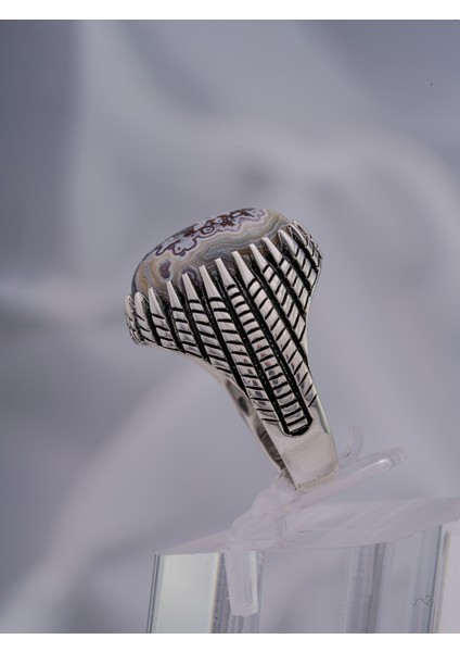 Dokulu Doğal Taşlı Erkek Gümüş Yüzük – Özel ve Karakterli Model modelleri