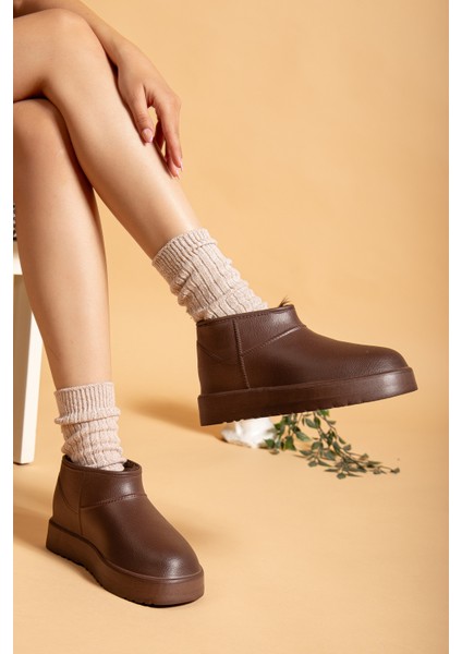 Kadın Su Geçirmez Kürklü Soğuk Havaya Dayanıklı Kaymaz Eva Taban Yağmur ve Kışlık Bot fırsatları