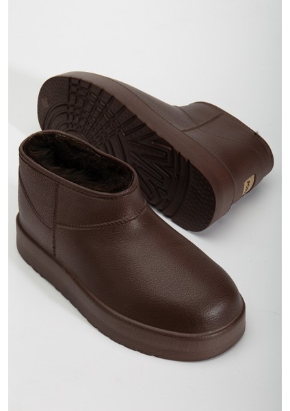 Kadın Su Geçirmez Kürklü Soğuk Havaya Dayanıklı Kaymaz Eva Taban Yağmur ve Kışlık Bot