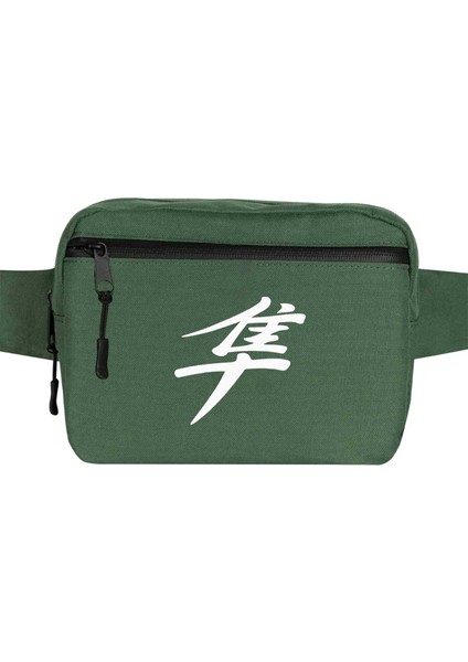 Hayabusa White Logo Bel Çantası Fermuarlı Yeşil Renk