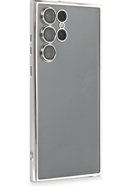 Samsung Galaxy S22 Ultra Kılıf Razer Lensli Silikon - Gümüş