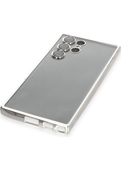 Samsung Galaxy S22 Ultra Kılıf Razer Lensli Silikon - Gümüş fırsatları