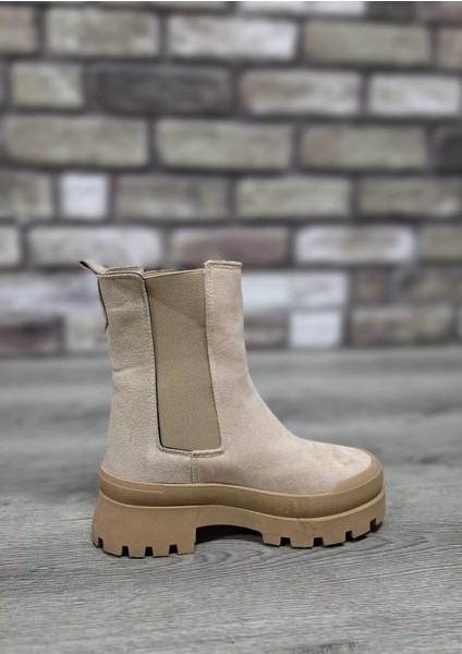 Yandan Lastikli Kalın Taban Günlük Uzun Süet Bot fiyatları