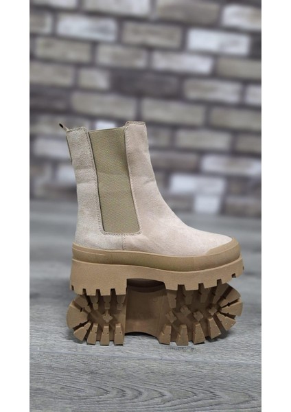 Yandan Lastikli Kalın Taban Günlük Uzun Süet Bot indirimleri