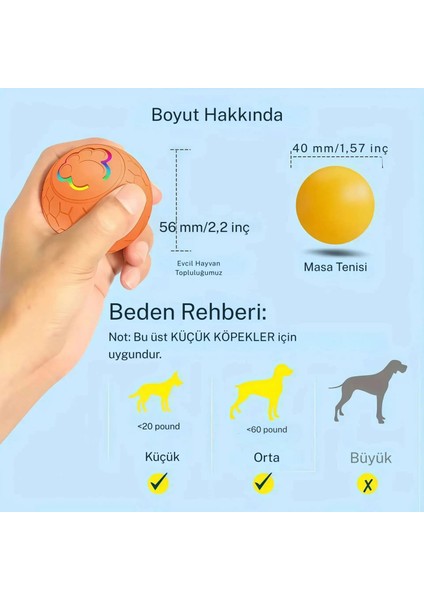 Rgb Işıklı Otomatik Zıplayan Akıllı Top Şarjlı Etkileşimli Köpek & Kedi Oyuncağı Park Bahçe Oyuncağı fırsatları