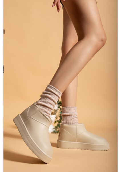 Kadın Su Geçirmez Kürklü Soğuk Havaya Dayanıklı Kaymaz Eva Taban Yağmur ve Kışlık Bot fiyatları