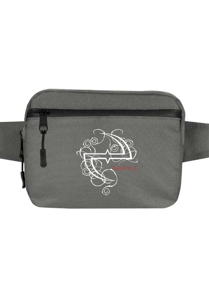 Evanescence Logo Bel Çantası Fermuarlı Gri Renk