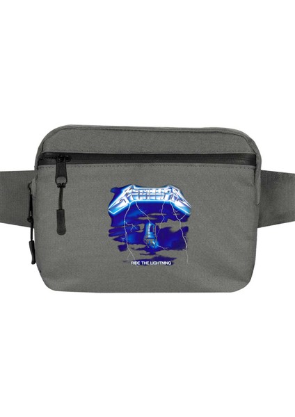 Metallica Ride The Light Bel Çantası Fermuarlı Gri Renk