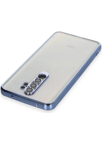 Xiaomi Redmi Note 8 Pro Kılıf Razer Lensli Silikon - Açık Mavi modelleri