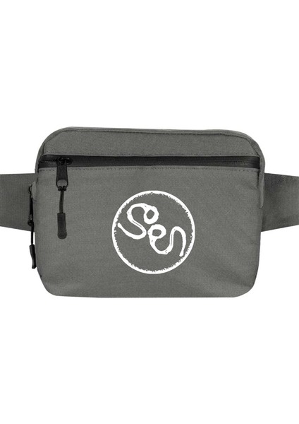 Soen Logo Bel Çantası Fermuarlı Gri Renk