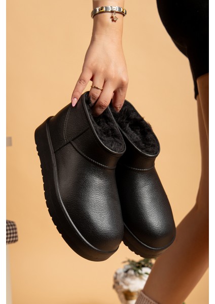 Kadın Su Geçirmez Kürklü Soğuk Havaya Dayanıklı Kaymaz Eva Taban Yağmur ve Kışlık Bot fiyatları