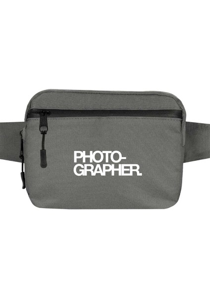 Photohrapher Bel Çantası Fermuarlı Gri Renk