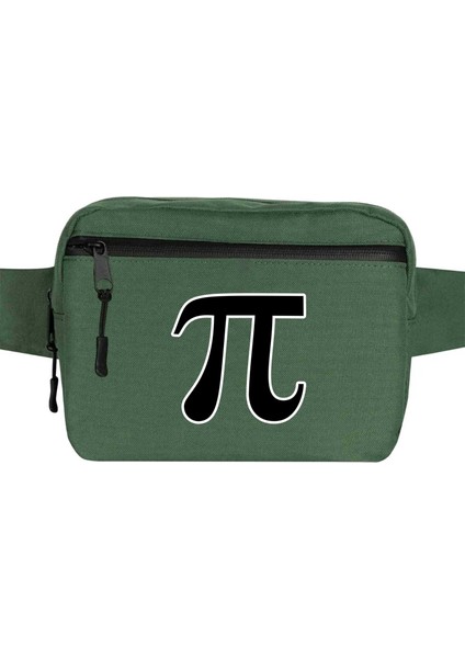 Pi Sayısı Bel Çantası Fermuarlı Yeşil Renk