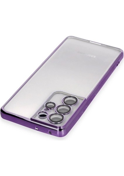 Samsung Galaxy S21 Ultra Kılıf Razer Lensli Silikon - Mor modelleri