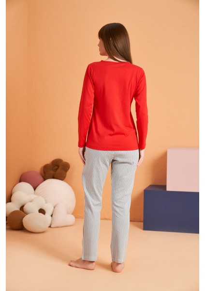 Kadın Patlı Pijama Takımı 28062 fırsatları