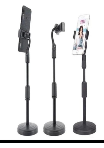 Fotoğraf ve Video Çekimi 360 Derece Dönen Ayarlana Bilir Masaüstü Telefon Tutucu stand