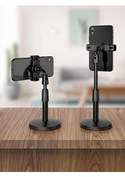 Fotoğraf ve Video Çekimi 360 Derece Dönen Ayarlana Bilir Masaüstü Telefon Tutucu stand fırsatları