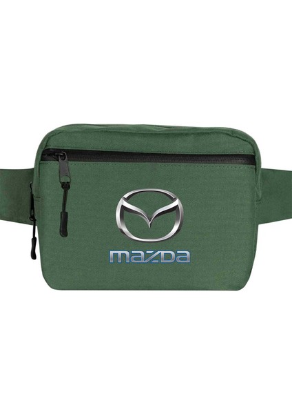 Mazda Logo Bel Çantası Fermuarlı Yeşil Renk