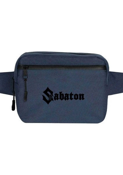 Sabaton Logo Bel Çantası Fermuarlı Lacivert Renk