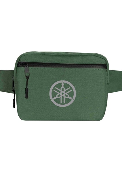 Yamha Logo Mini Bel Çantası Fermuarlı Yeşil Renk