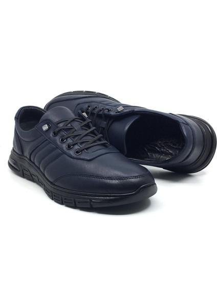 %100 Deri Ortopedik Erkek Kışlık Rahat Günlük Ithal Kauçuk Kaymaz Taban Lastik Bağcıklı Sneaker Ayakkabı 40-44