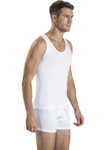 Erkek Beyaz Tekli Sporcu Rambo Askılı Atlet modelleri