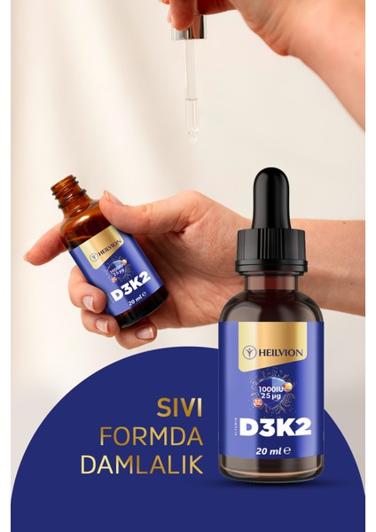 D3 K2 Vitamini 20 ml (400 Damla ) 1000 Iu D3 , 25 Mcg K2 Vitamini fırsatları