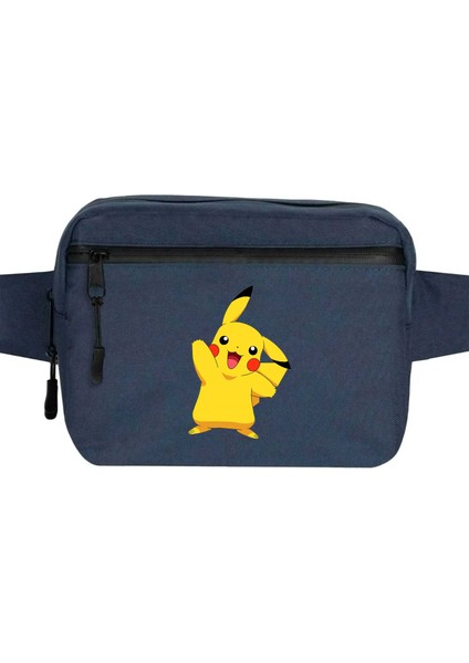 Pokemon Pikachu Bel Çantası Fermuarlı Lacivert Renk