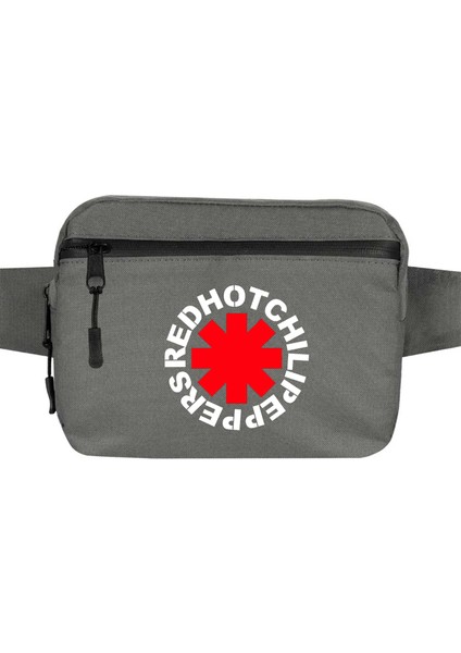 Symbol Red Hot Chili Peppers Bel Çantası Fermuarlı Gri Renk