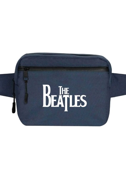 The Beatles Logo Bel Çantası Fermuarlı Lacivert Renk