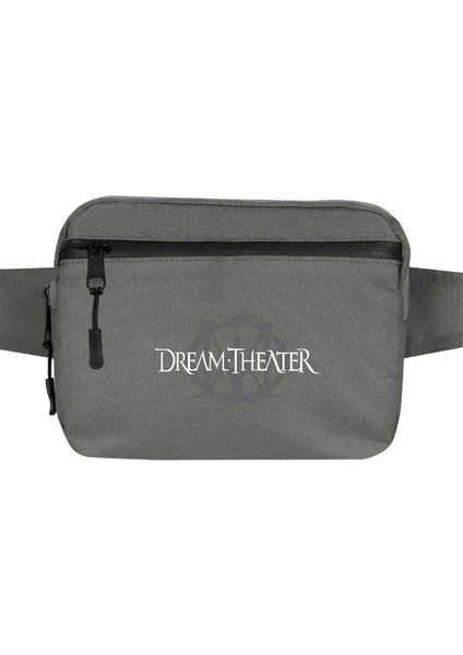 Dream Theather Logo Bel Çantası Fermuarlı Gri Renk