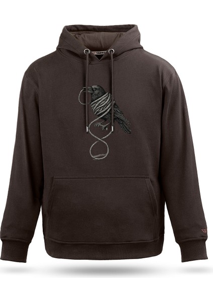 The Crow Tasarım Kapşonlu Sweatshirt