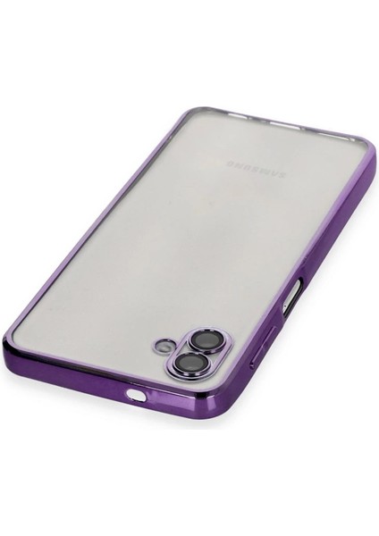 Samsung Galaxy A04 Kılıf Razer Lensli Silikon - Mor modelleri