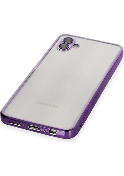 Samsung Galaxy A04 Kılıf Razer Lensli Silikon - Mor fırsatları