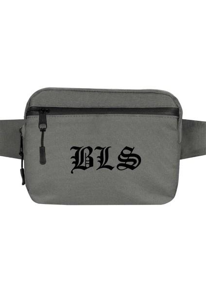 Black Label Society Bls Bel Çantası Fermuarlı Gri Renk