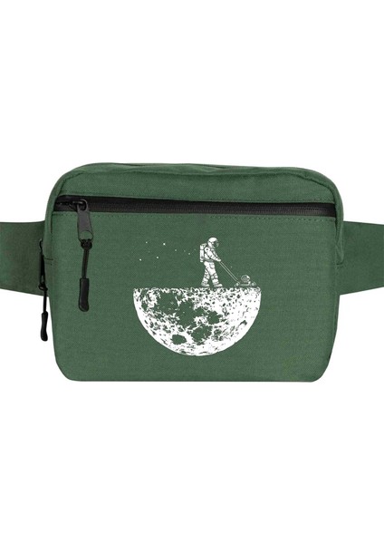 Moon Life Bel Çantası Fermuarlı Yeşil Renk