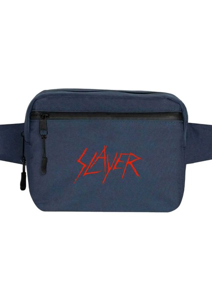 Slayer Logo Bel Çantası Fermuarlı Lacivert Renk