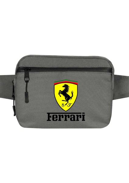 Ferari Lite Bel Çantası Fermuarlı Gri Renk