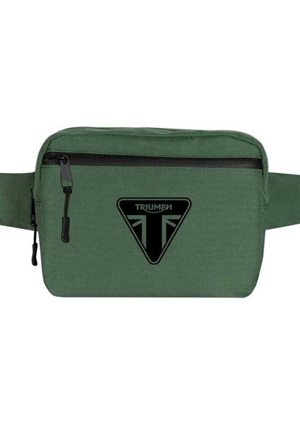 T. Motorcycles Ltd Bel Çantası Fermuarlı Yeşil Renk
