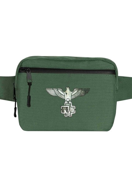 Rammstein Eagle Bel Çantası Fermuarlı Yeşil Renk