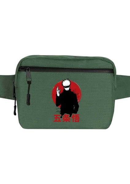Megumi Jajutsu Kaisen Bel Çantası Fermuarlı Yeşil Renk