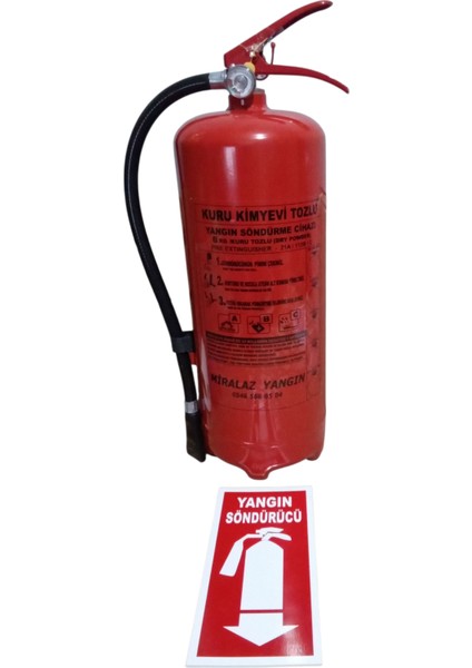 6 kg Yangın Söndürme Tüpülevhalı+Askı Aparatlı fiyatları
