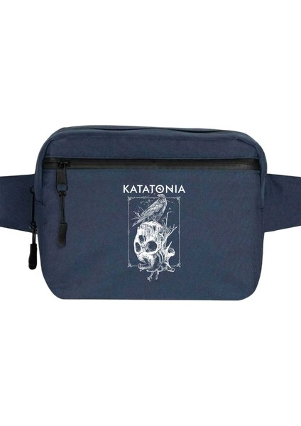 Katatonia Crow Bel Çantası Fermuarlı Lacivert Renk