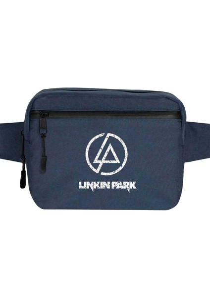 Linkin Park Logo Bel Çantası Fermuarlı Lacivert Renk