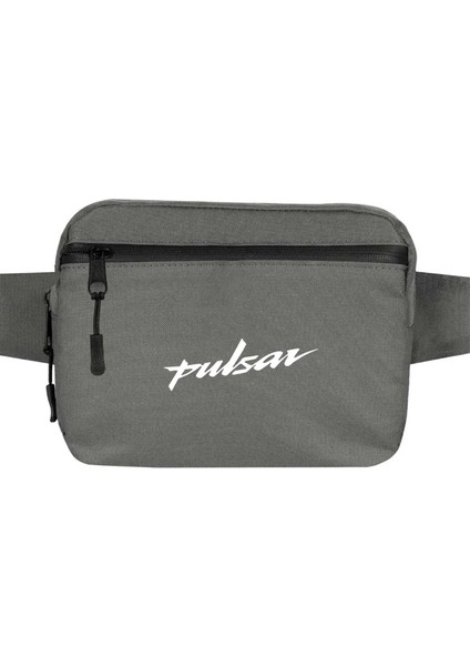 Pulsar Logo Bel Çantası Fermuarlı Gri Renk