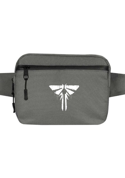 The Last Of Us Logo Bel Çantası Fermuarlı Gri Renk