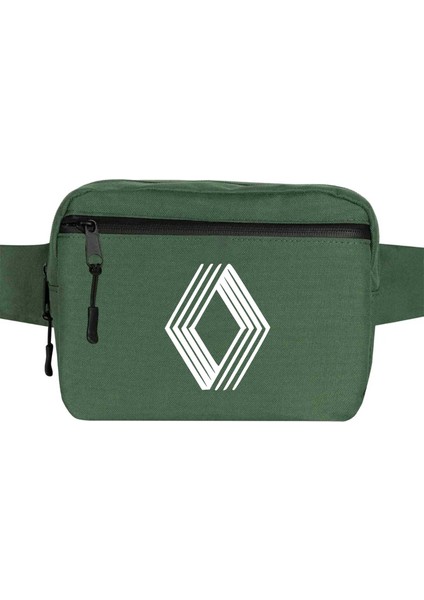 Renault Logo Bel Çantası Fermuarlı Yeşil Renk