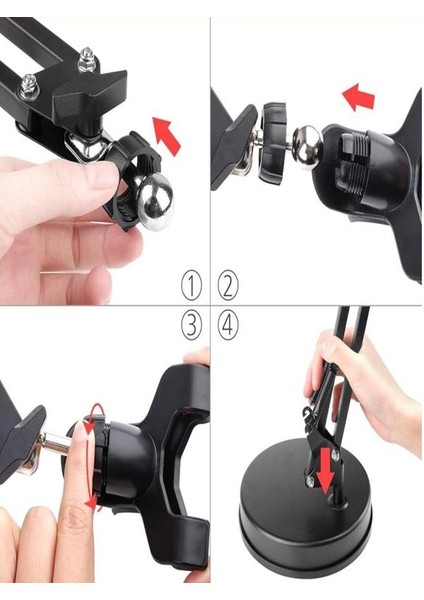 Fotoğraf ve Video Çekimi 360 Derece Dönen Katlanabilen Ayarlana Bilir Masaüstü Telefon Tutucu stand